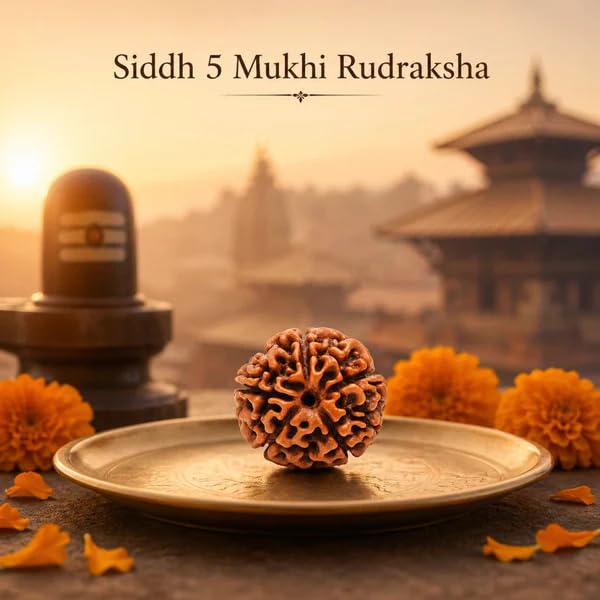Image of Natural Seven Face Rudraksha Bead for Puja, Japa, Meditation & Spiritual Practices | Authentic Rudraksh for Men & Women