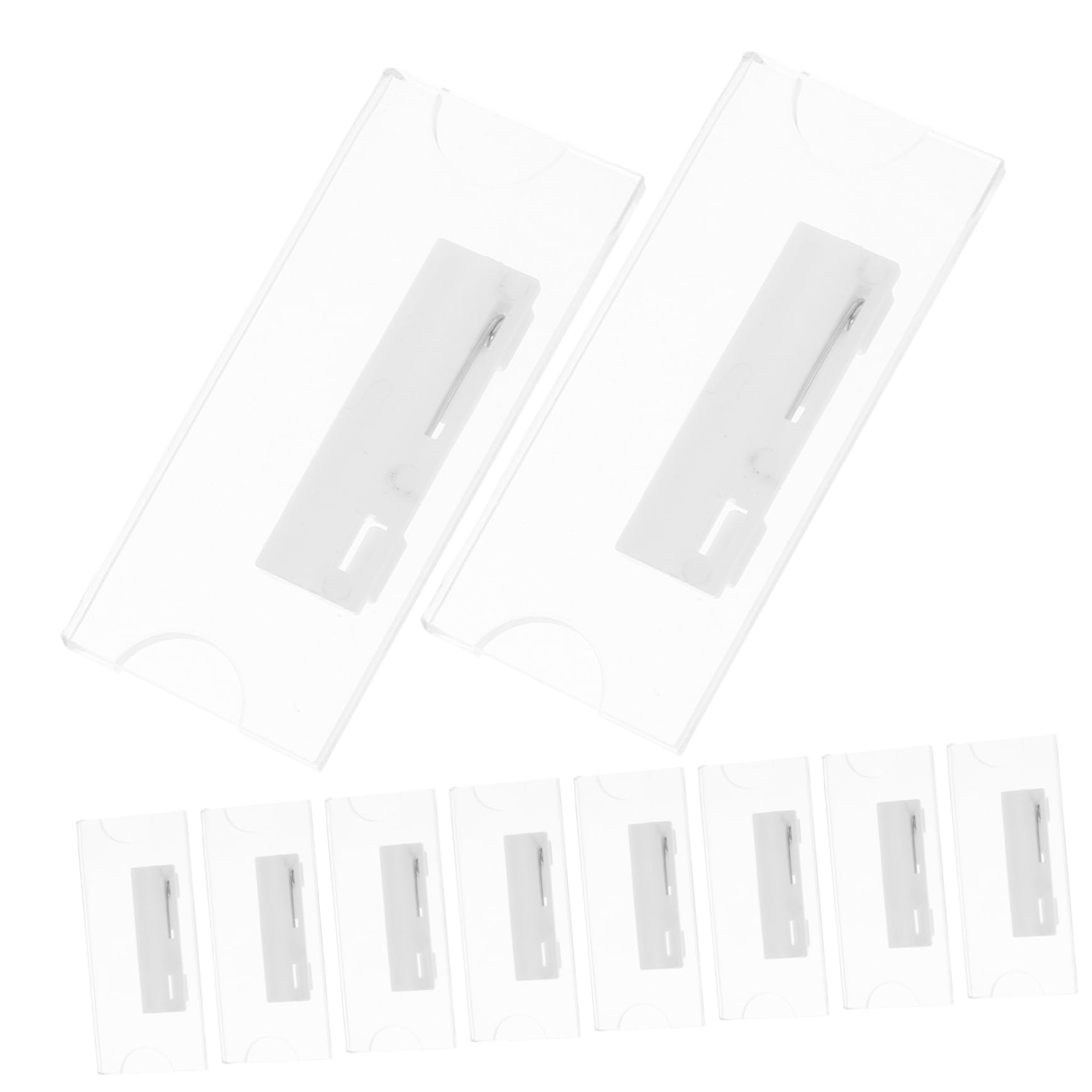 HOMSFOU 5 Set Inserire Il Badge Della Tessera Portabadge Orizzontali Astuccio Titolari Di Tessere Di Autorizzazione Possessori Di Badge Per Studenti Acrilico 10 Pezzi * 5