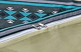 Chezmoi Collection 3-Piece Southwestern Geometric Tribal Multicolor Teal Beige Black Gray Duvet Cover Set Thumb #2