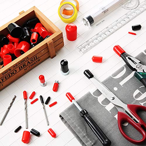 image for Zonon 156 Pieces Rubber End Caps Flexible Rubber Caps for Bolts Screw 