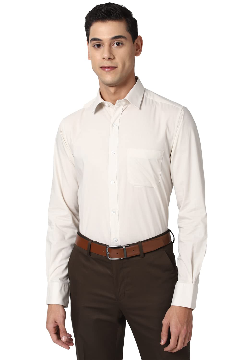 Peter England Men's Cotton Solid Regular Fit Shirt-picture-39