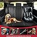 FREESOO Black Car Seat Covers Full Set - Faux Nappa Leather Seat Covers for Cars, Ultra Breathable Waterproof Front Seats Protector with Lumbar Support, Universal Fit for Automotive Sedan SUVs Pickups