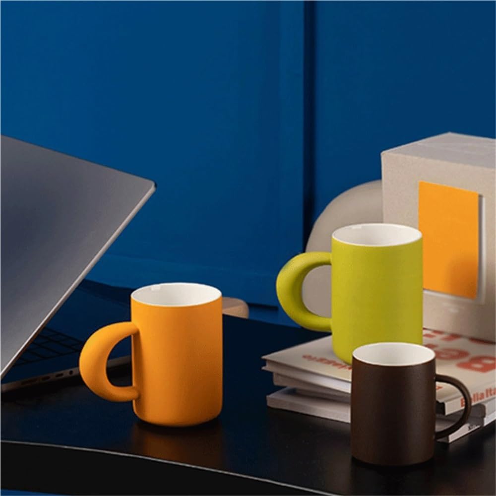 Tazas Juego de 1 Taza café gelatina, cerámica 14.2 oz con Gran Capacidad for Las Mejores Amigas y Hermanas los Amantes Tazas de Café(Green)