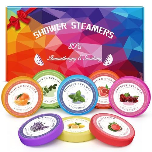 Birthday Gifts for Women: Linkax 8 Pcs Shower Steamers Aromatherapy Bath Bombs SPA Self Care, Small Relaxation Thank You Gifts for Women Men Mum, Christmas Stocking Fillers Stuffers for Teen Girls