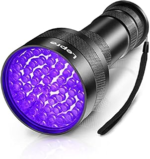 Lepro UV Torch, 51 LED UV Light Torch, 395nm Ultraviolet Flashlight, Blacklight Detector for Pet Urine, Stain, Bed Bugs, Banknote and More