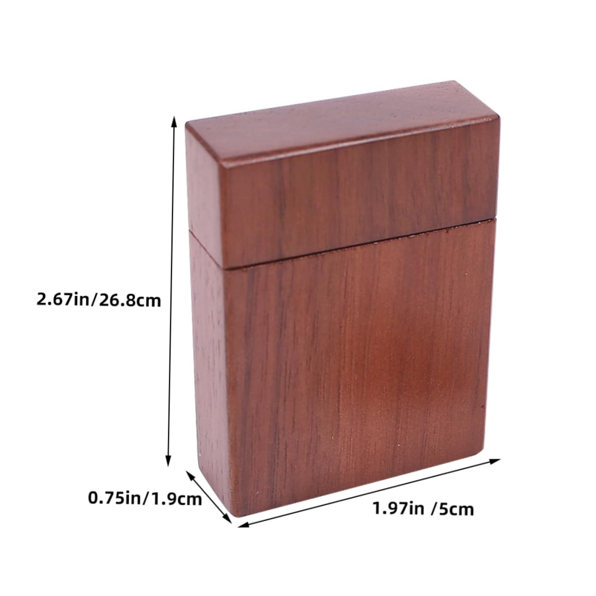 OFFSCH Guitar Pick Holder Storage Box Elegant Walnut Wood Case with Extra Pick Guitar Supplies Organizer for Musicians Stylish Display