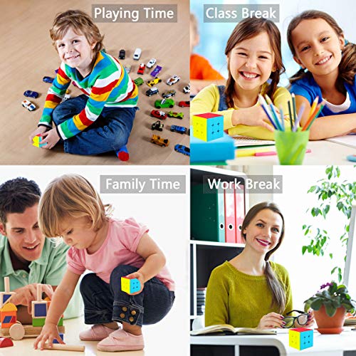 Cooja Cubo de Velocidad 3x3 Speed Cube, Cubo Magico 3x3x3 Smooth Magic Cube Puzzle Durable de Juguetes para Niños Niñas
