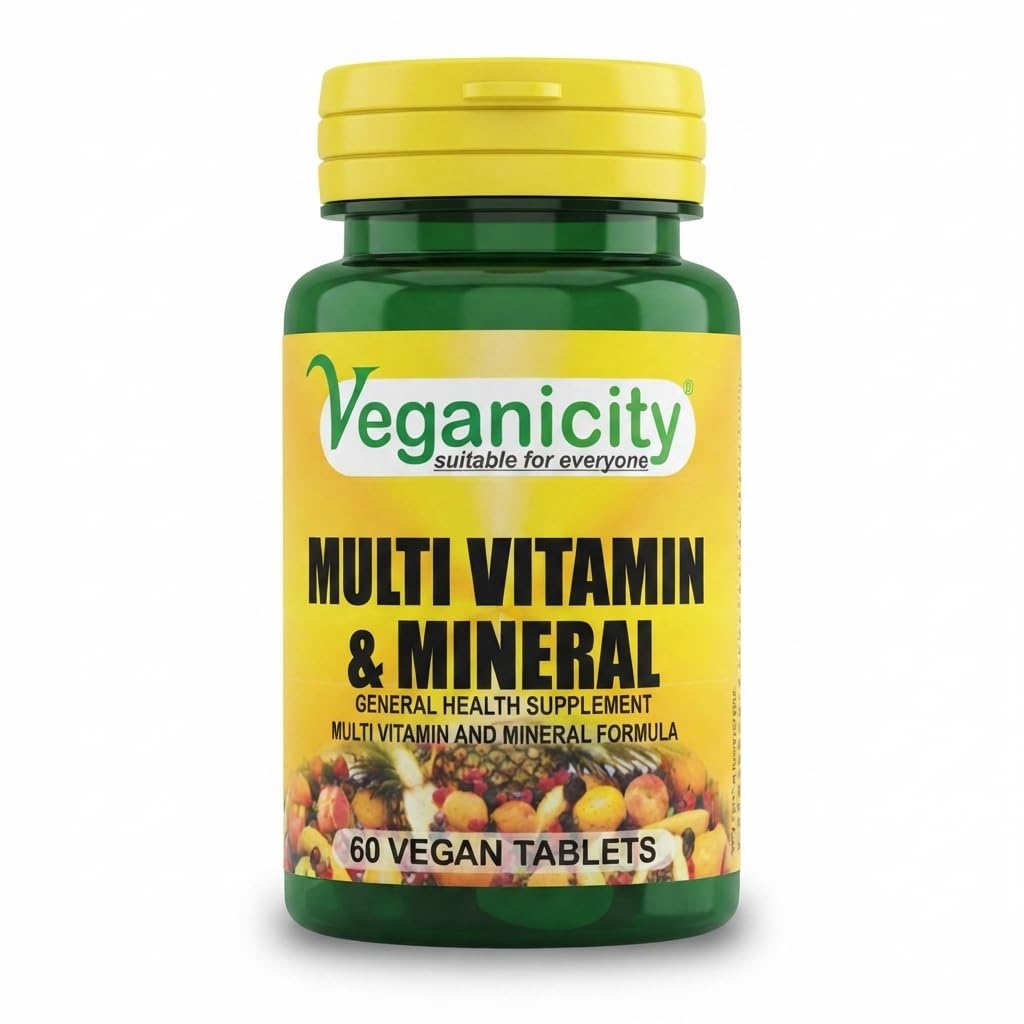 Veganicity Multi Vitamin Plus Mineral General Health And Wellbeing Supplement 60 Tablets