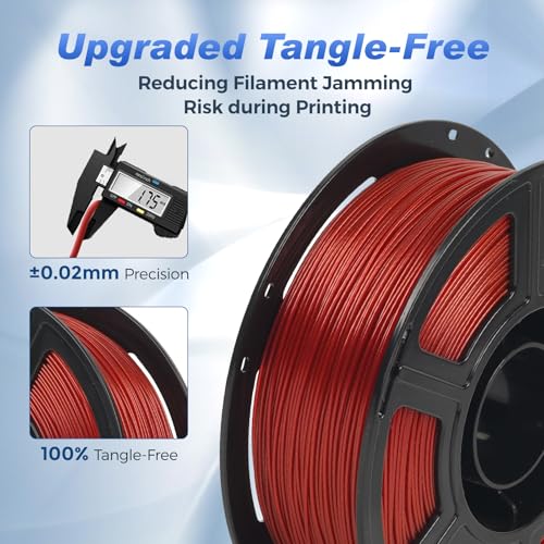 Image of FLASHFORGE Rapid PLA Filament 1.75mm Aurora Red, 500mm /s High Speed Printing, 3D Printer Filament 1kg Spool, Dimensional Accuracy + /- 0.02mm, Enjoy Exceptional Print Quality