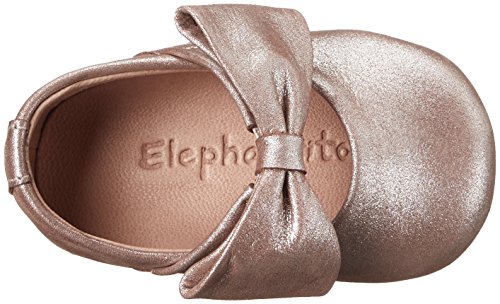 Elephantito Girls' Baby Ballerina With Bow Crib Shoe, Suede Blush, 4 M Us Toddler #TOP4