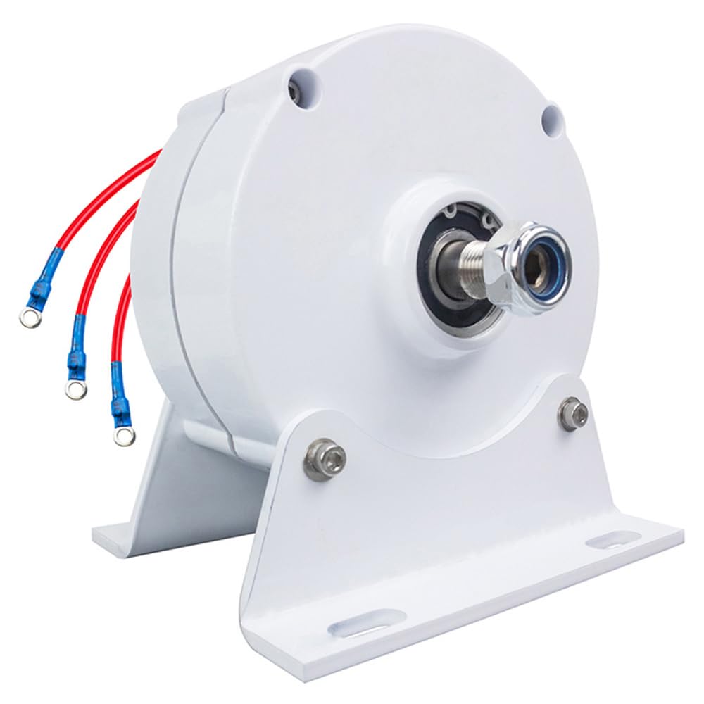 600W Permanentmagnet Generator 12V,24V,48V 750r/m 3 Phasen Getriebelos Wechselstrom Synchrongenerator Seltenerd-NdFeB Elektromotor Windräder Generator,mit Gleichrichter und Sockel
