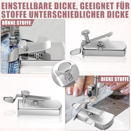 AXGG 14 Stück Magnetische Nahtführung, Nähmaschinen Zubehör mit 1 Magnetische Nahtführung,4 Nähklammern,4 Spulen Nähmaschine,4 Nadeleinfädler und 1 Skalierbar Nahttrenner