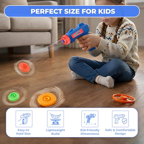 Image of Ratna's Spin Master Duo Combo of Flying Wheels & Spinning Tops, Outdoor & Indoor Play Toy for Kids 5+ Years (Pack of 2)