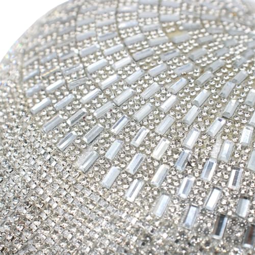 Image of UMREN Women Luxury Heart Shape Tassel Evening Clutch Bag Rhinestones Wedding Party Purse Handbag