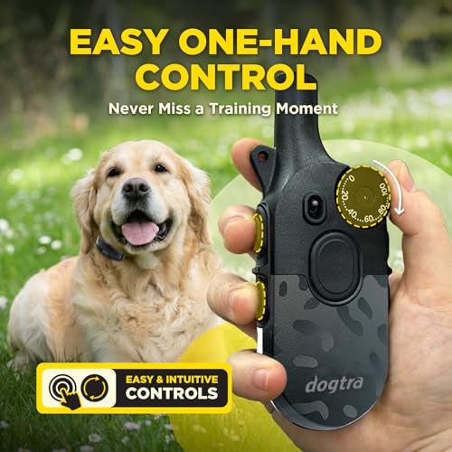 Image of Dogtra 200iQ Remote Training E Collar - 100 Levels, Tone, Vibration, 1 /2 Mile Range - Compact, Waterproof, One-Handed Control for Dogs 10 lbs+ - Lightweight Design for Daily Training - Black Leopard