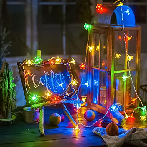 Image of Xenith 14 LED Silicone Blossom Flower Fairy String Decorative Lights for Diwali Christmas Tree Home Balcony Bedroom Window Lighting Navratri Ganpati Valentine Decoration (Multicolor, 3.5 Meter)