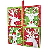 Caspari Reindeer Advent Calendar with 3D Relief