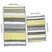 HEBE Non Slip Bath Rug Set of 2 Striped Microfiber Bath Mats Set 2 Piece Absorbent Accent Spa Shower Rug Set 2 Piece for Bathrooms Machine Washable(Yellow/Grey)