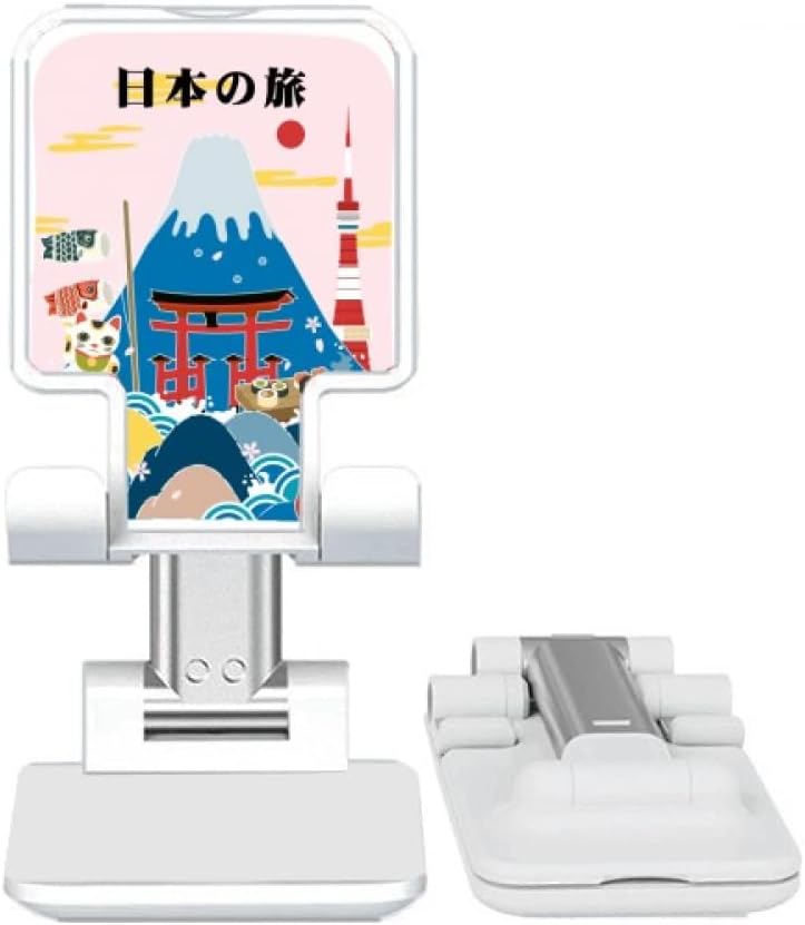 Local Japanese Travel Sightseeing Adjustable Cell Phone Stand Desk Foldable