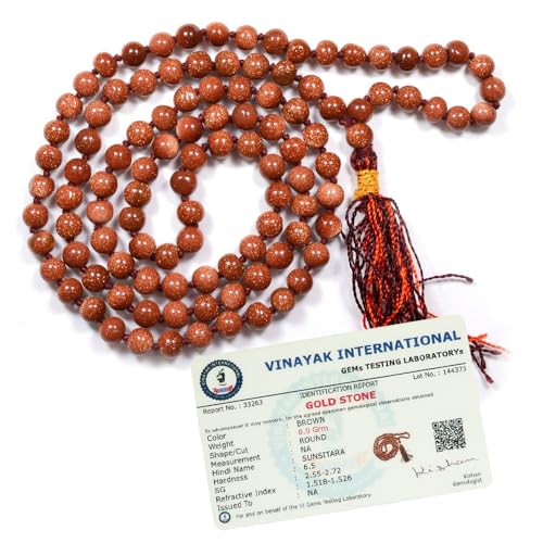 Image of Reiki Crystal Products Natural Reiki Feng-Shui Mala Necklace 6 mm Crystal Stone 108 Bead Jaap Mala for Men and Women