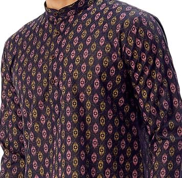 Maple Clothing Kurta Pajama Printed Cotton Indian Apparel for Men - Image 2