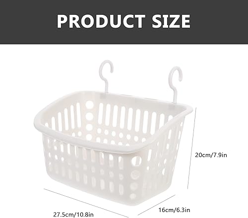 Miniatura 2 de Zerodeko 3 cestas de ducha colgantes de plástico, ducha impermeable con ganchos, cestas de almacenamiento para artículos de baño, cesta organizadora