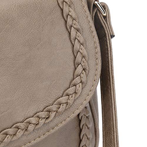 KKXIU Casual Flap Saddle Crossbody Bags for Women Purses and Handbags with Tassel (Z-Khaki) by KKXIU - Used condition - Image 3