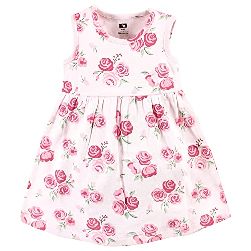 Image of Hudson Baby Girls' Cotton Dress and Cardigan Set