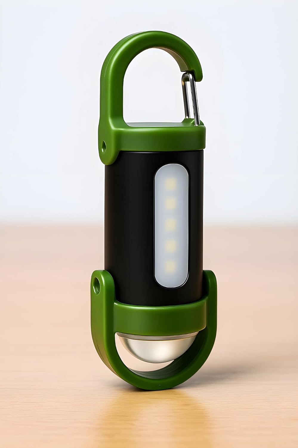 KEMLOZE Mini LED Flashlight with Carabiner Clip | Rechargeable Magnetic Work Light with Side COB Lamp | Waterproof Pocket Torch for Camping, Hiking, Travel & Emergency – Green-Black-image-44