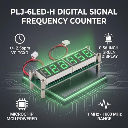 Image of Frequency Counter PLJ-6LED-H LED Display Digital Frequency Counter 1MHz- 1000MHz(Green)