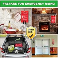 Löschdecke für küche - Feuerlöschdecke DIN EN 1869:2019 Sicherheit Glasfaser Brandschutzdecke für Fettbrände Auto Schule Kamin Grill Büro Garage Schweißen Lager 1m x 1m – Ansicht 3
