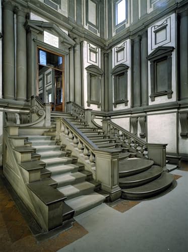 Impression sur toile escalier bibliothèque Laurentienne Buonarroti haut de gamme