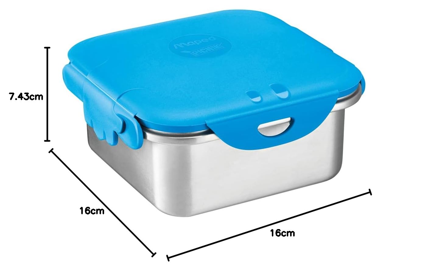 Maped Picnik Concept Kids Lunch Box Acciaio Inox 1L | Impermeabile Con Coperchio In Plastica Riciclata | Per Bambini, Scuola E Pic Nic