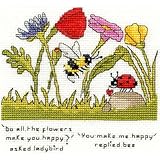 Dimensions : 12 x 12 cm Bothy Threads Kit de broderie au point de croix Motif You Make Me Happy