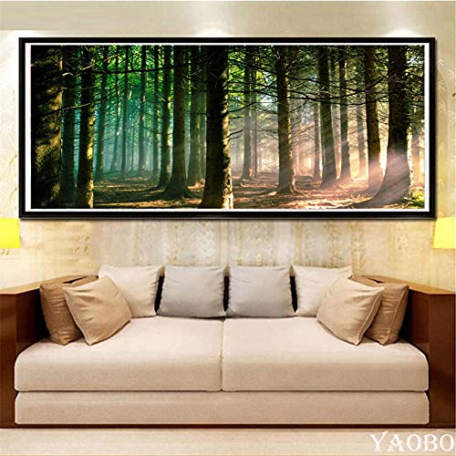 Peinture diamant forêt apaisante pour surmonter le stress grand format DIY