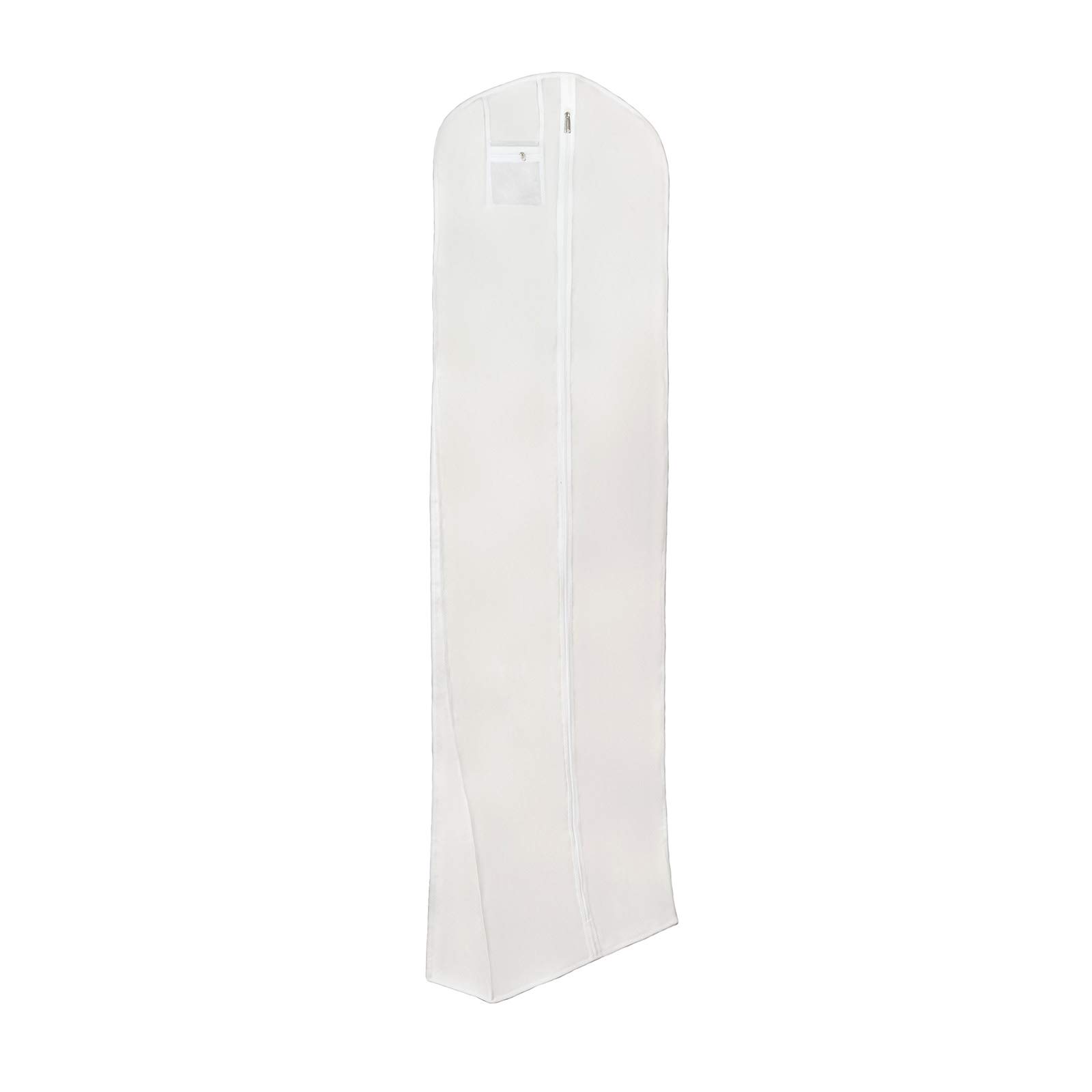 Melostu L-Pack Wedding Dress Garment Bag Extra Long White Clothes Cover for Storage or Travel