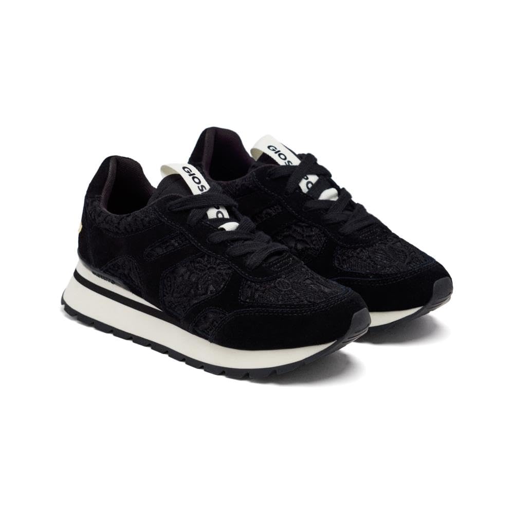 GIOSEPPO Women's Beetown Sneaker, Black/White, 8.5 UK
