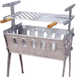 Churrasqueira Desmontável Portátil Em Alumínio Fundido Resistente Ao Calor Perfeita Para Churrascos Ao Ar Livre