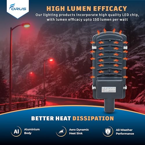 Image of Forus 120W Red Street Light Outdoor LED IP66 Waterproof Decorative Focus Lamp for Road Garden Events Security Terrace Landscape Pathway Building Festival Stage Party Celebration Lighting - 1 Pc