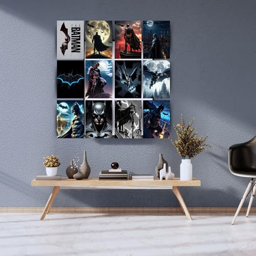 Image of Posters Inc Set of 12 Batman Posters for Wall, Wallart Item for Home, Home Decoration Items for Living Room, Aesthetic Wall Stickers for Bedroom, Birthday Gift for Men, 300 GSM A4 Size Paper