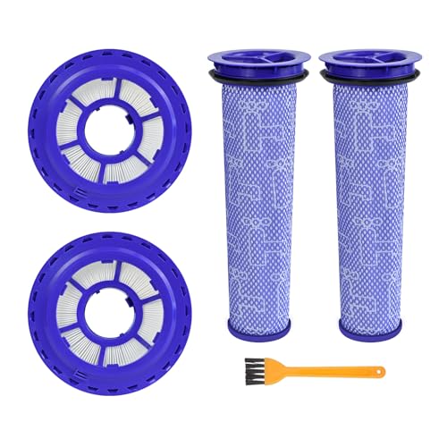 Fanulter 2 Pack Vacuum Ball Animal 2 Filter Replacement for D-yson DC41 DC65 DC66 UP13 UP20 UP30 Animal, Multi Floor and Vacuum Ball Animal 3,2 Post Filters & 2 Pre Filters, Part 920769-01 & 920640-01