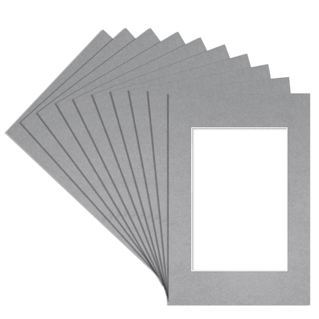 Alison Kingsgate 90X60CM Silver Picture Mount - 60X40CM Aperture - Pack 10 — image 1