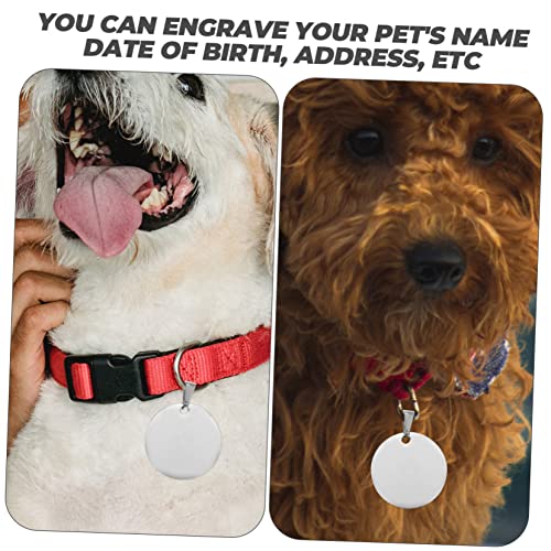 Plaque d'identification chien en acier titane durable et légère Mipcase lot de 10