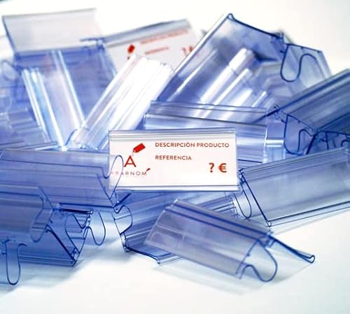 Kit 50 porta prezzi per ripiano in vetro