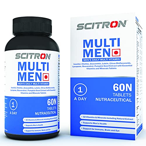 Scitron Multi Men Once Daily Multi-Vitamin Formula (32 Vitamins & Minerals, Support for Immune, Brain & Eye) – 60 Tablets Scitron Multi Men Once Daily Multi-Vitamin Formula (32 Vitamins & Minerals, Support for Immune, Brain & Eye) – 60 Tablets