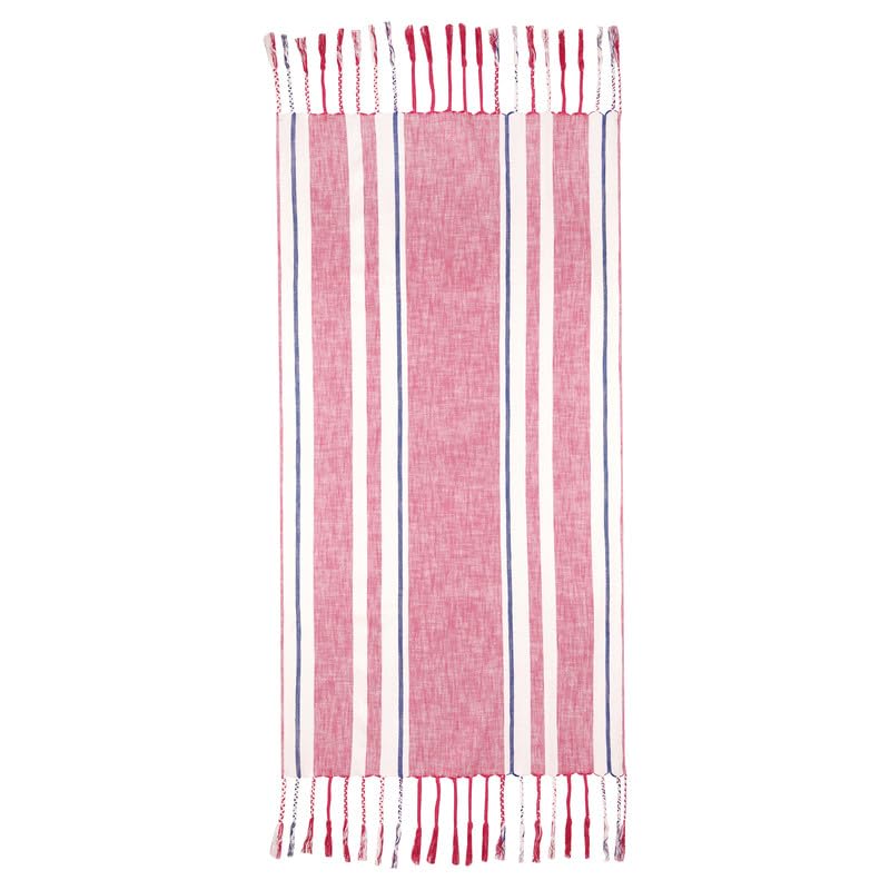 Organix 100% Cotton Turkish Fouta Beach Towel, Pack of 2, 35x70 inches, Sand Free Quick Dry Swim Towel, Extra Large Light Travel Towel for Adults, Soft Durable Absorbent - Pink & Blue