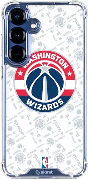 Skinit Clear Phone Case Compatible with Galaxy S25 - Officially Licensed NBA Washington Wizards Marble Design