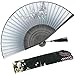 Produktbild OMyTea Cold Plum Faltbarer Handfächer für Frauen  Chinesischer/Japanischer/Orientalischer/Asiatischer Stil  mit Stoffhülle zum Schutz (WDJ-01-Gray)