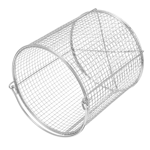 FOMIYES Cesta de Acero para Lavado de Piezas Metálicas Asa y Perforaciones, Adecuado para Limpieza Ultrasónica Industrial y Uso en Laboratorio Resistencia Térmica