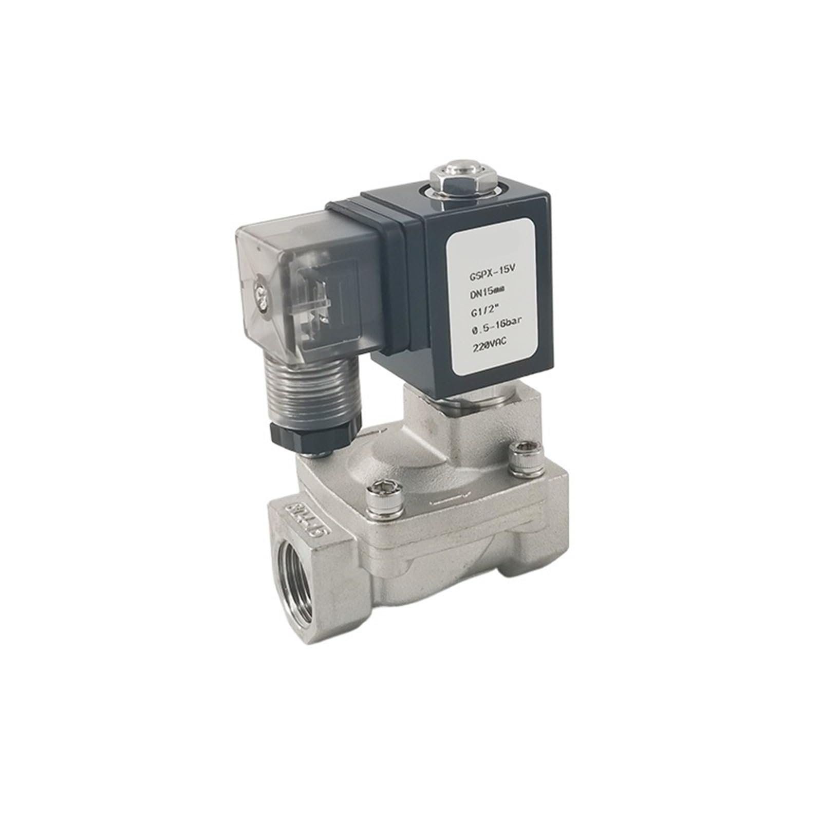 Zawór elektromagnetyczny ze stali nierdzewnej 1/2 cala 15 mm 16 bar normalnie zamknięty.(AC 110V, NBR)
